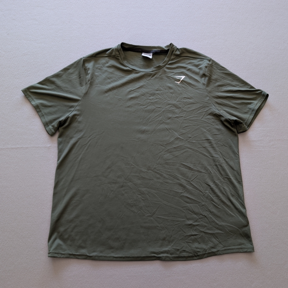 Gymshark Arrival Performance T-Shirt Core Olive XXL Men's Activewear Gym Top